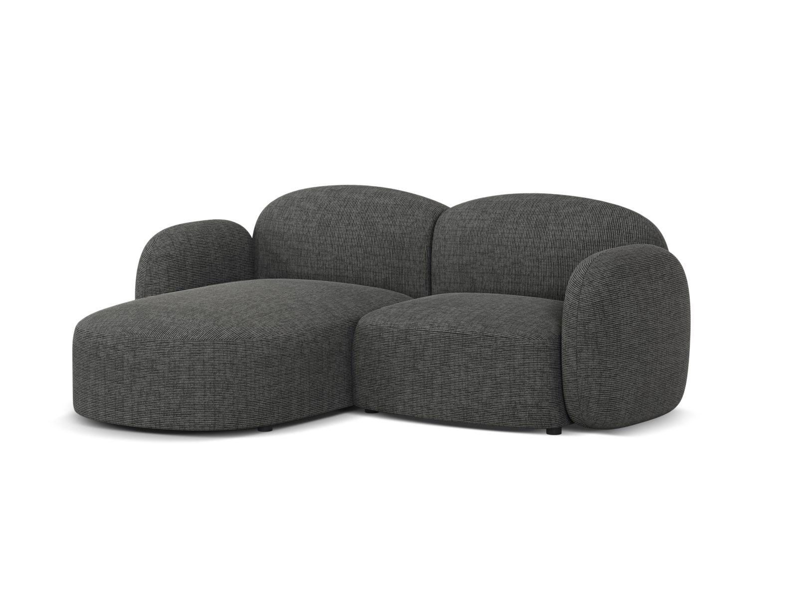 Stylisches 3-Sitzer Ecksofa links Blair in elegantem Grau, ideal für moderne Wohnräume, von Micadoni, präsentiert von KAQTU Design AG.