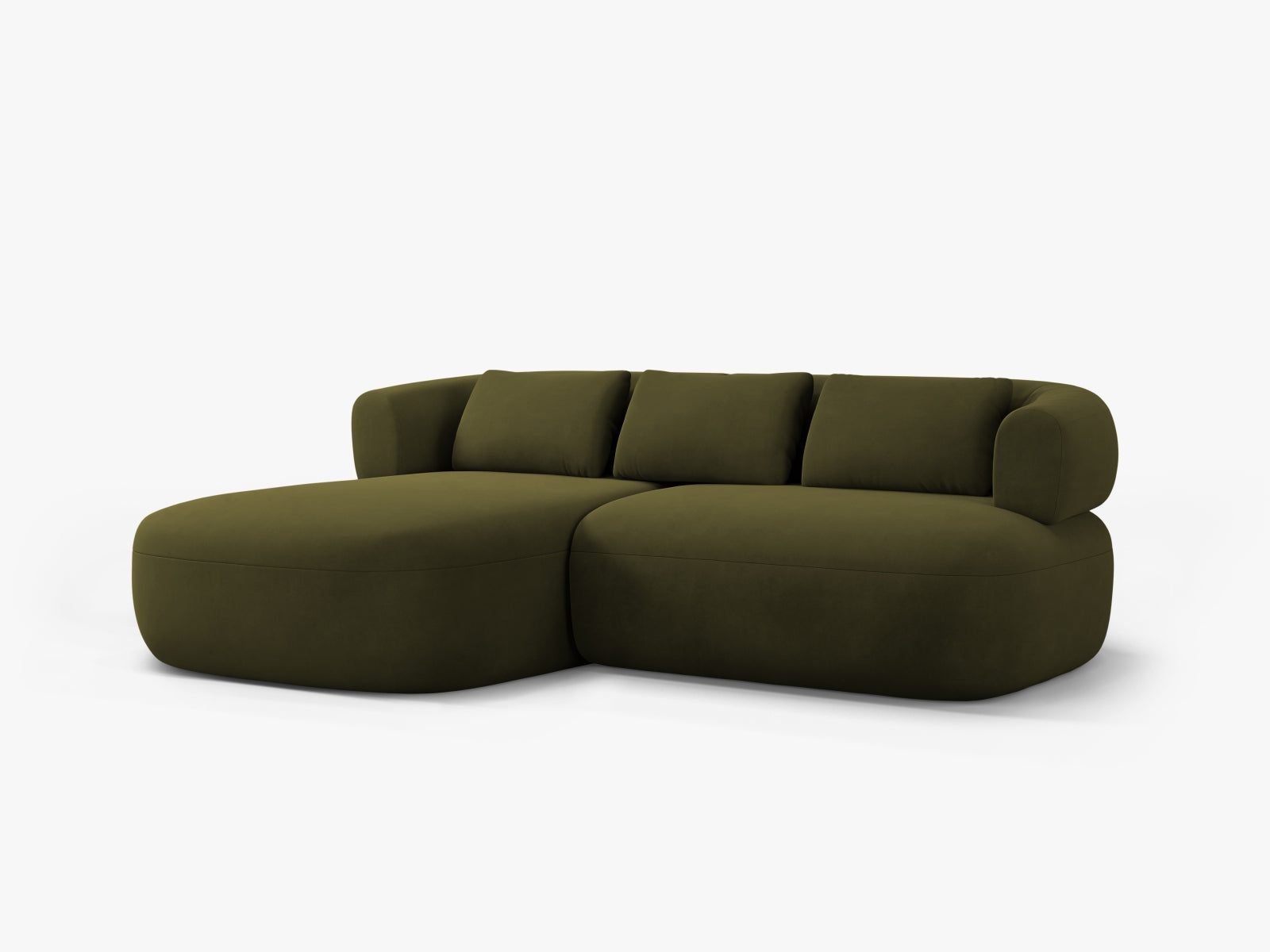 Erleben Sie das Jenny Velour Ecksofa links von Micadoni – ein elegantes 5-Sitzer Sofa, das mit hochwertigem Velour und optimalem Sitzkomfort begeistert.