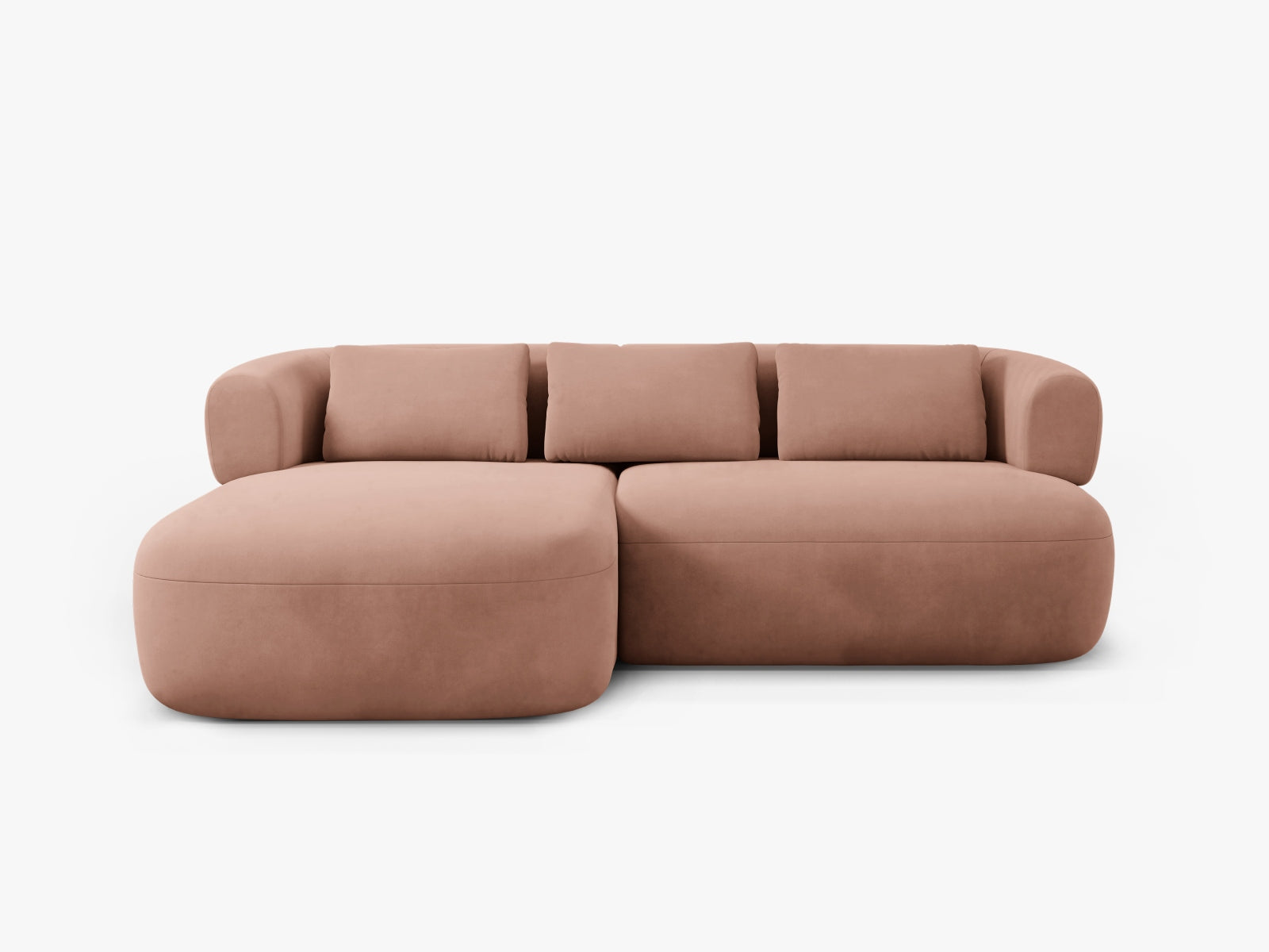 Genießen Sie das luxuriöse Jenny Velour Ecksofa links von Micadoni – ein 5-Sitzer, der Komfort und Stil in Ihr Zuhause bringt!