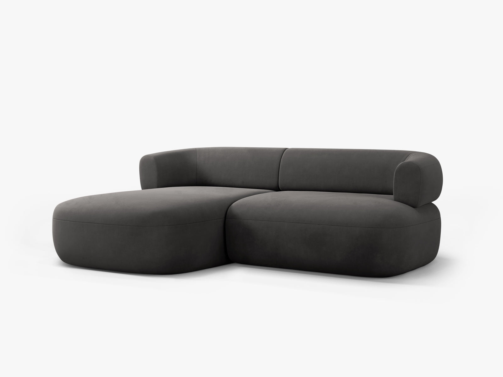 Entdecken Sie das stilvolle Jenny Velour Ecksofa links von Micadoni – ein 5-Sitzer, der Eleganz und Komfort in Ihr Wohnzimmer bringt.