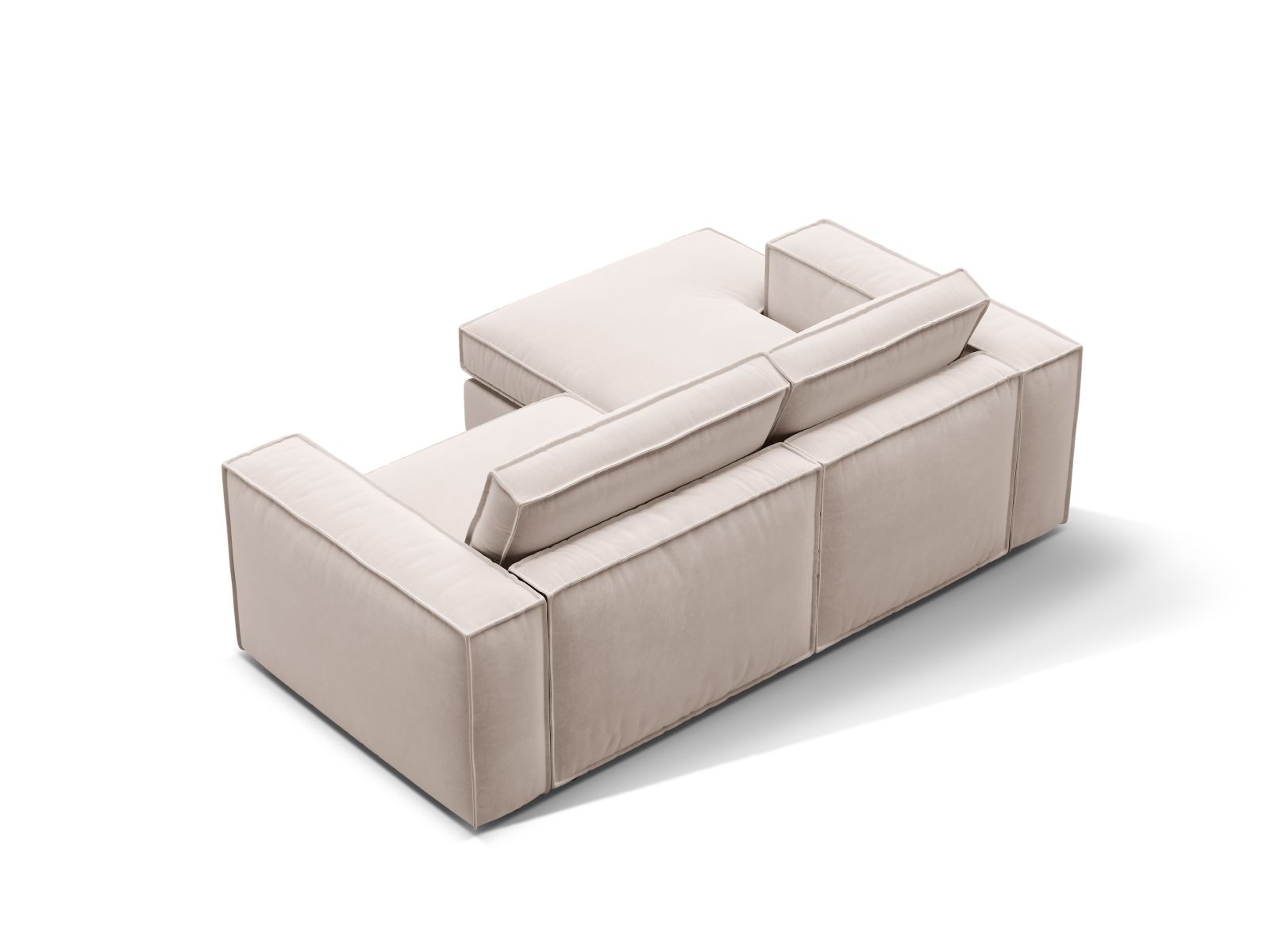 Elegantes 2-Sitzer Ecksofa Pola von Micadoni in hellem Beige, perfekt für stilvolle Wohnzimmer mit linksseitiger Eckanordnung.