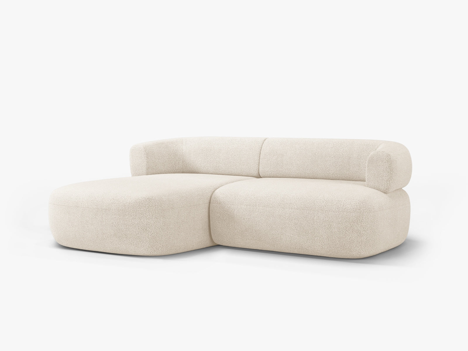 Erleben Sie das Jenny Boucle Ecksofa links von Micadoni – ein elegantes 5-Sitzer Sofa, das Komfort und Stil in Ihr Zuhause bringt.