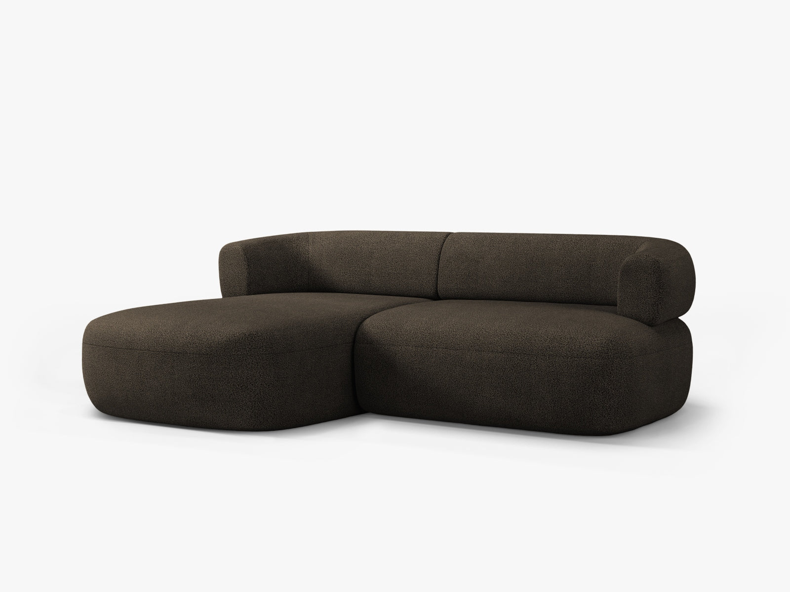 Entdecken Sie das stilvolle Jenny Boucle Ecksofa links von Micadoni – ein komfortables 5-Sitzer Sofa, das Eleganz und Funktionalität vereint.