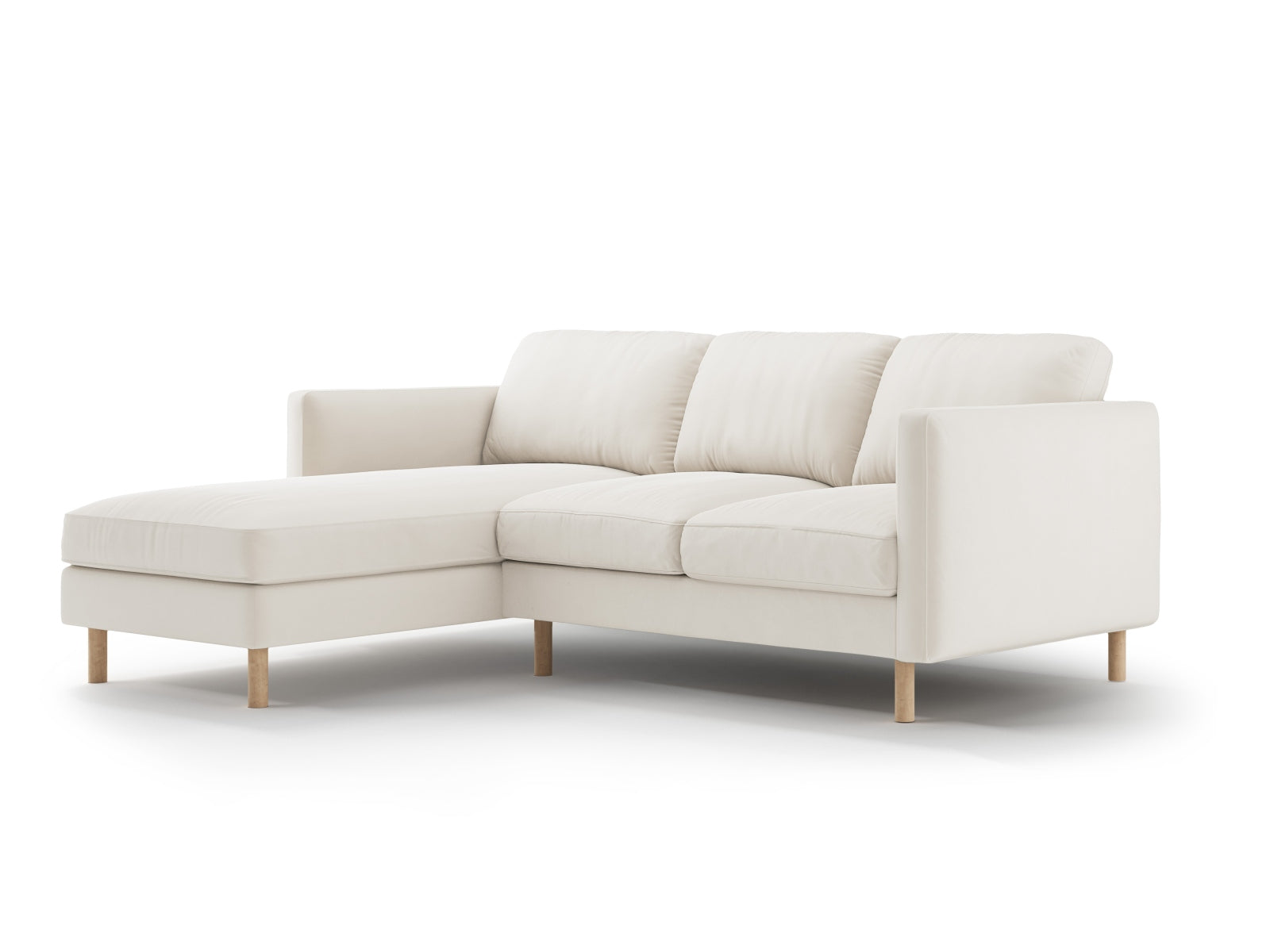 Elegantes 3-Sitzer Ecksofa Eden Velour links von Micadoni, ideal für stilvolle Wohnräume und gemütliche Abende.