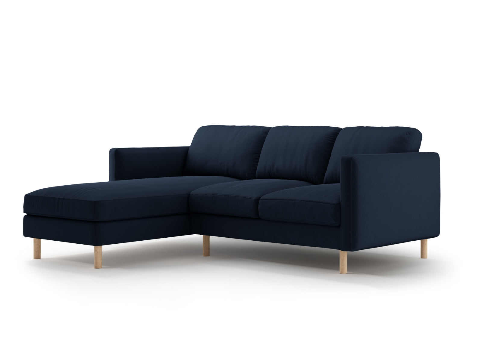 Erleben Sie das Eden Velour links Ecksofa 3 Sitzer von Micadoni: Stilvolles Velours, elegantes Design und erstklassiger Sitzkomfort für Ihr Wohnzimmer.