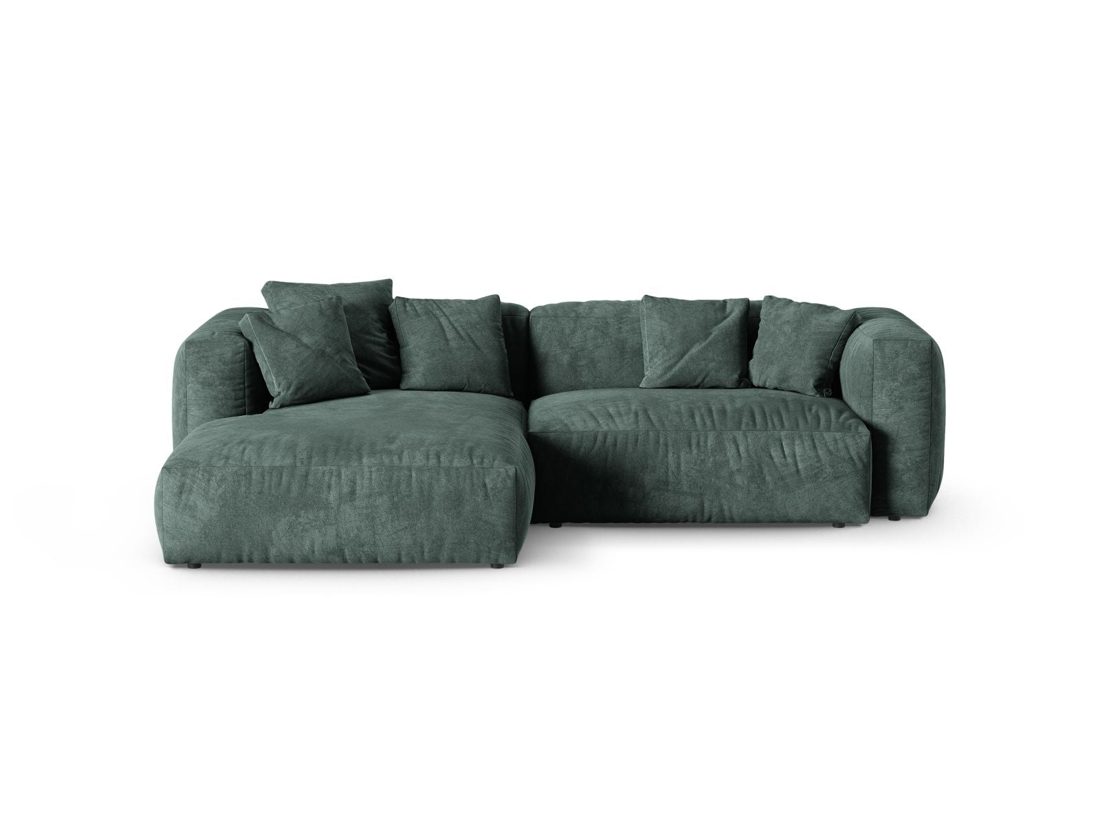 Elegantes 2-Sitzer XL Ecksofa links Martina in Silver-Monet, ideal für entspannte Stunden und geschmackvolle Wohnräume von Micadoni.