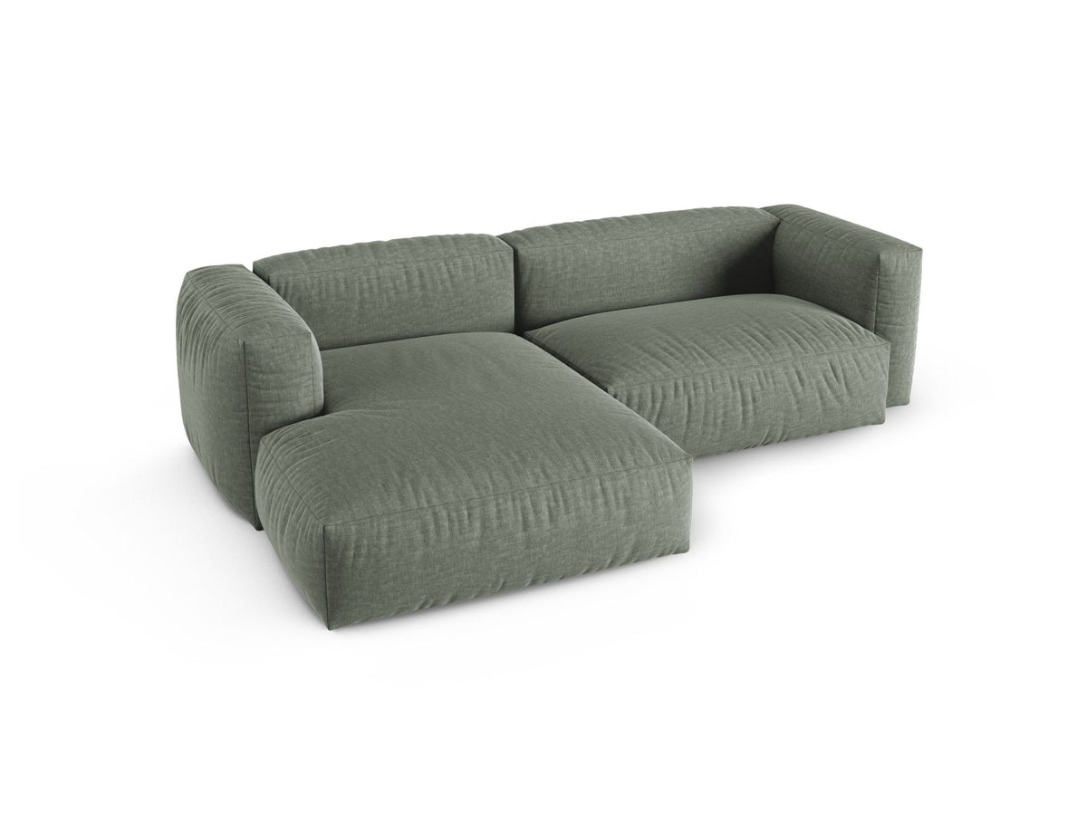 2-Sitzer Ecksofa links modular XL Martina in Moss Green-Boston präsentiert im Onlineshop von KAQTU Design AG. Ecksofa links ist von Micadoni