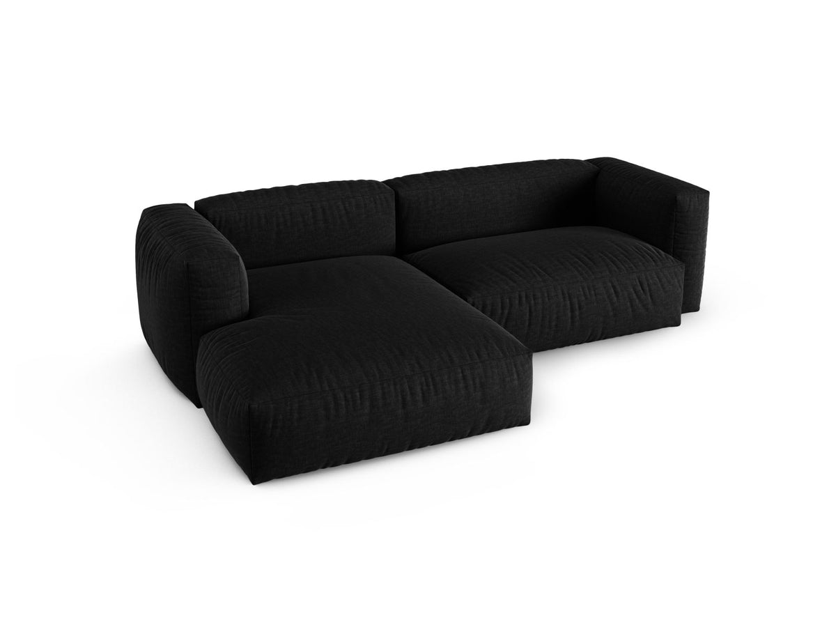 2-Sitzer Ecksofa links modular XL Martina in Black-Boston präsentiert im Onlineshop von KAQTU Design AG. Ecksofa links ist von Micadoni