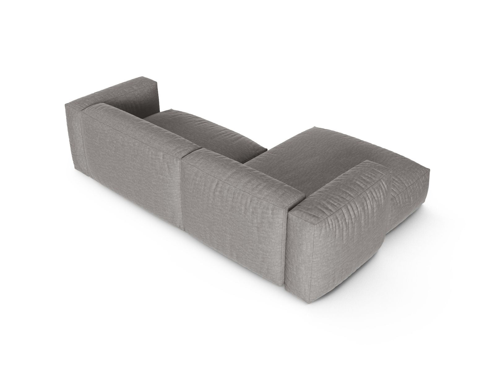 Elegantes 2-Sitzer Ecksofa links Martina in modernem Grau, perfekt für gemütliche Stunden und stilvolle Wohnräume.