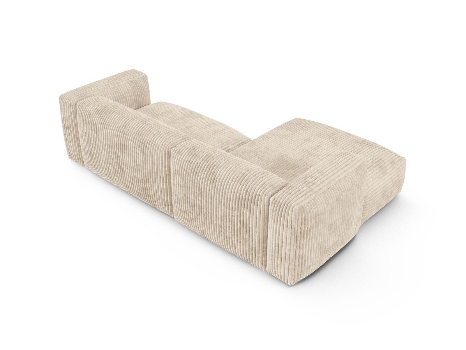 Stylisches 2-Sitzer Ecksofa links XL Martina in sanftem Beige, perfekt für gemütliche Abende und zeitgemäße Einrichtung.