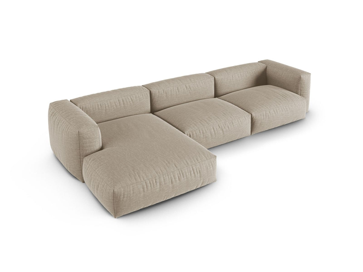 3-Sitzer Ecksofa links modular XL Martina in Light Beige-Boston präsentiert im Onlineshop von KAQTU Design AG. Ecksofa links ist von Micadoni