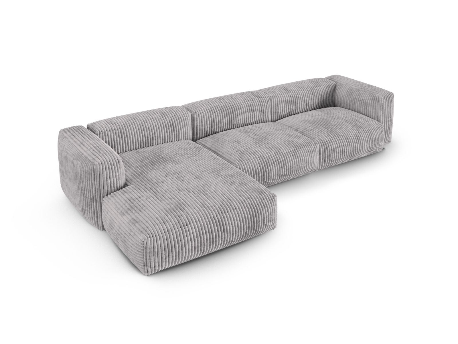 Modulares 3-Sitzer Ecksofa links Martina in modernem Design, ideal für gemütliche Räume und gesellige Stunden.