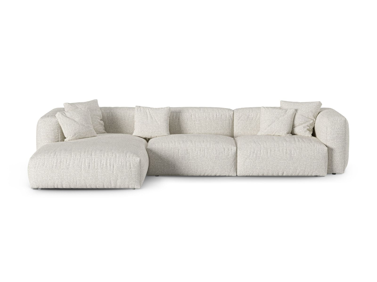 3-Sitzer Modular Ecksofa links XL Martina in Grey Beige Melange-Monet präsentiert im Onlineshop von KAQTU Design AG. Ecksofa links ist von Micadoni
