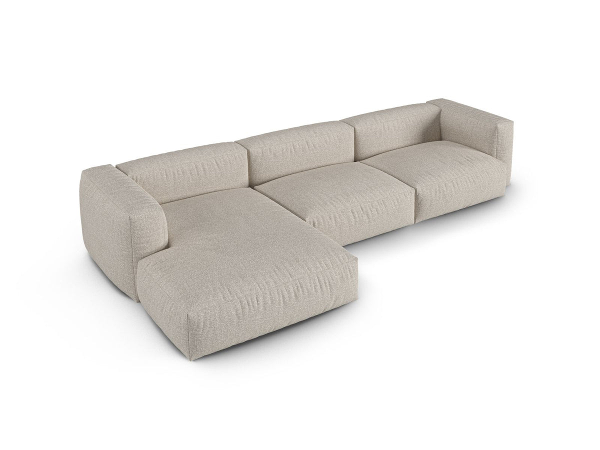 3-Sitzer Modular Ecksofa links XL Martina in Beige-Monet präsentiert im Onlineshop von KAQTU Design AG. Ecksofa links ist von Micadoni