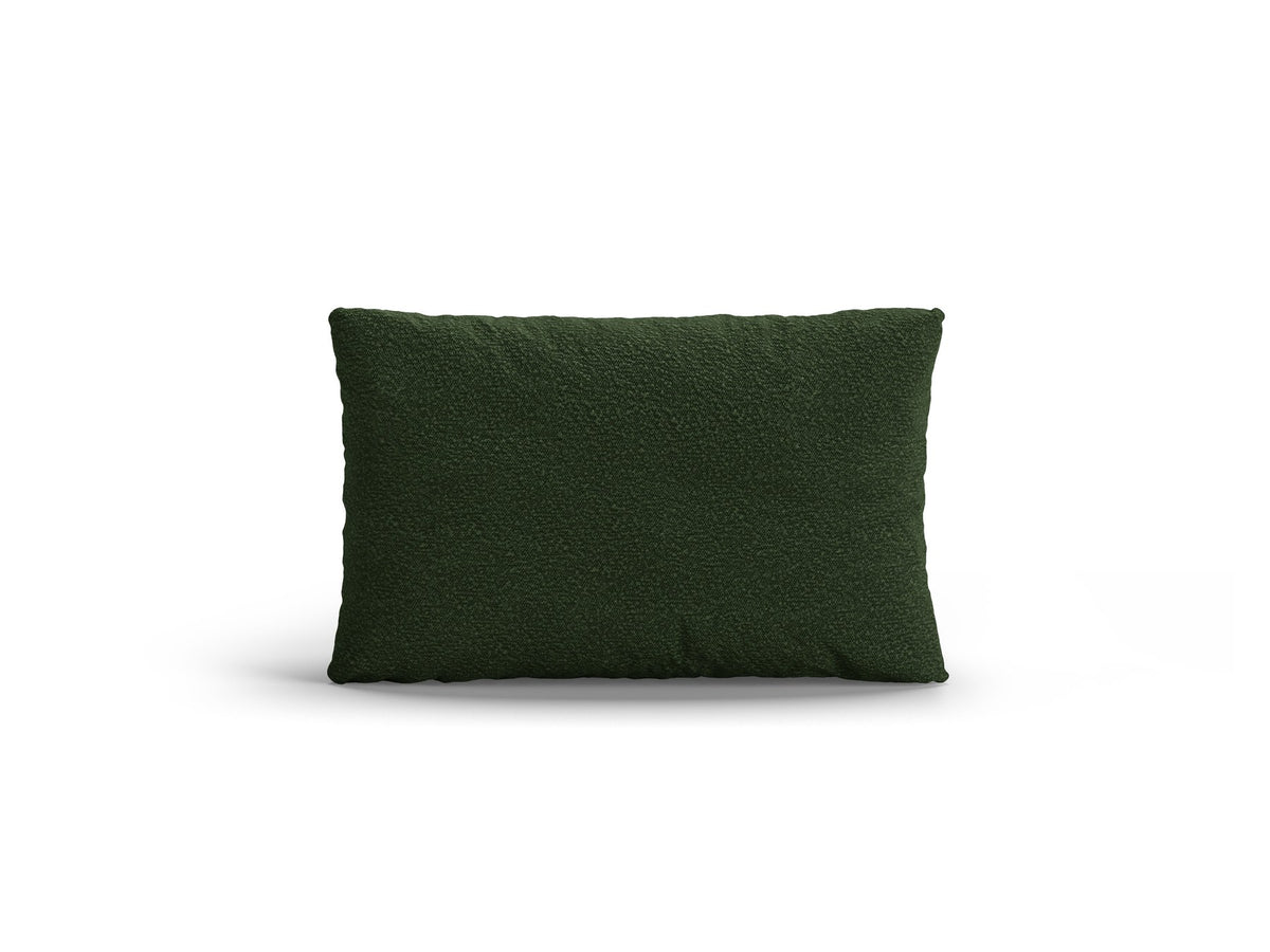 Weisses Dekokissen Poppy von Micadoni aus strukturiertem Bouclé-Stoff, rechteckige Form, Grösse 50x10x30 cm, auf hellem Hintergrund.