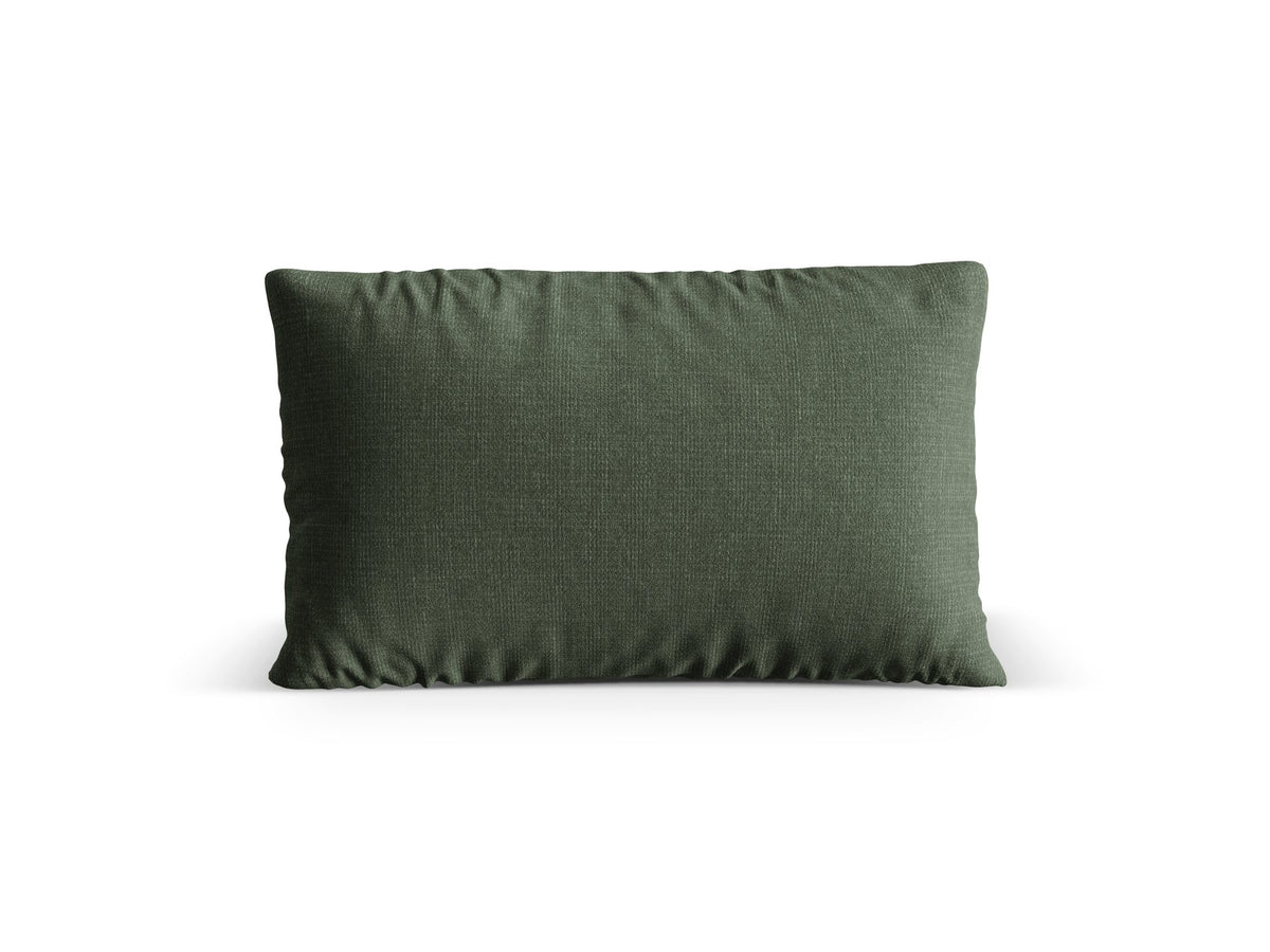 Beiges Deko Kissen Nuria von Micadoni aus Liberty Stoff mit feiner melierter Musterung, Masse 60x17x40 cm, rechteckige Form.