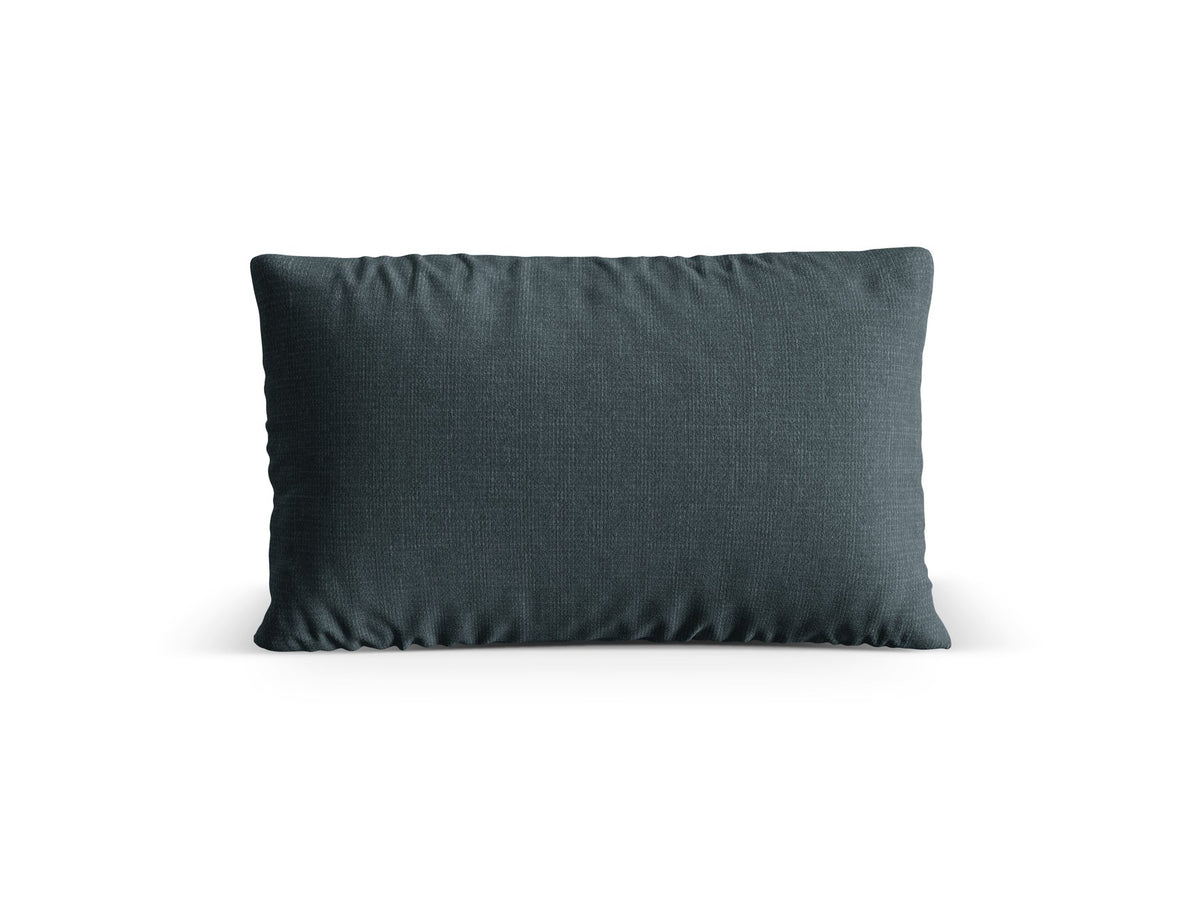 Beiges Deko Kissen Nuria von Micadoni aus Liberty Stoff mit feiner melierter Musterung, Masse 60x17x40 cm, rechteckige Form.