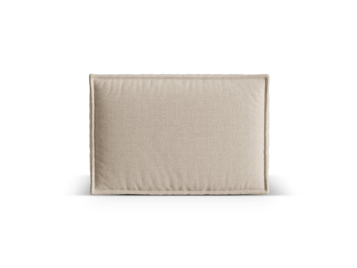 Beiges Deko Kissen Nuria von Micadoni aus meliertem Liberty Stoff, rechteckige Form, Masse 60x19x40 cm.