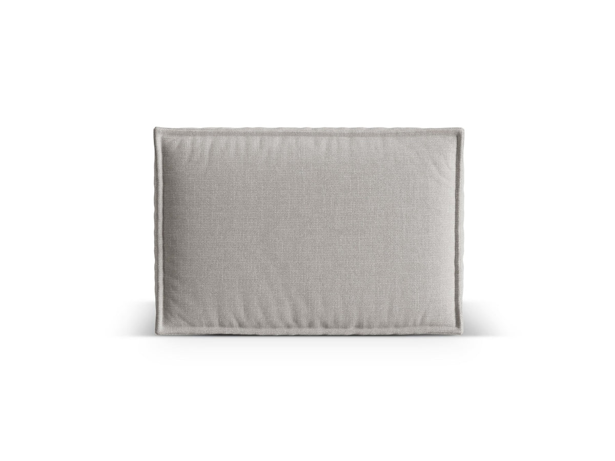 Beiges Deko Kissen Nuria von Micadoni aus meliertem Liberty Stoff, rechteckige Form, Masse 60x19x40 cm.