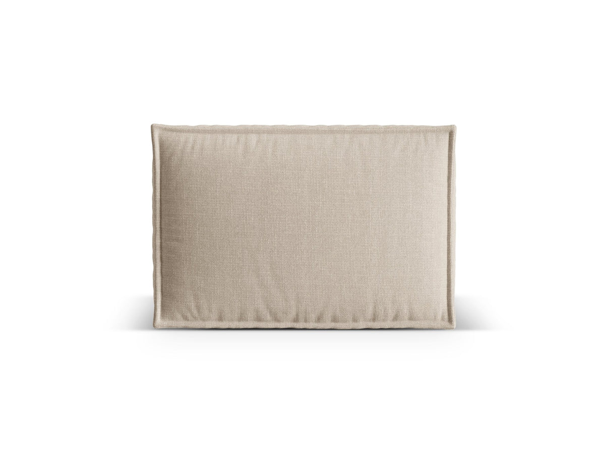 Beige Dekokissen Nuria von Micadoni mit meliertem Liberty Stoffbezug in rechteckiger Form, Masse 60 x 26 x 40 cm.