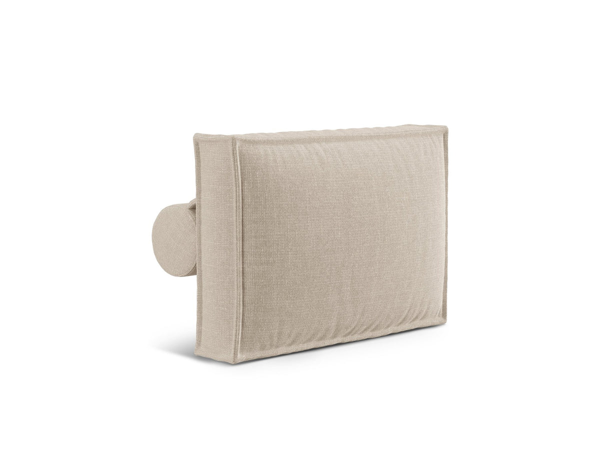 Beige Dekokissen Nuria von Micadoni mit meliertem Liberty Stoffbezug in rechteckiger Form, Masse 60 x 26 x 40 cm.