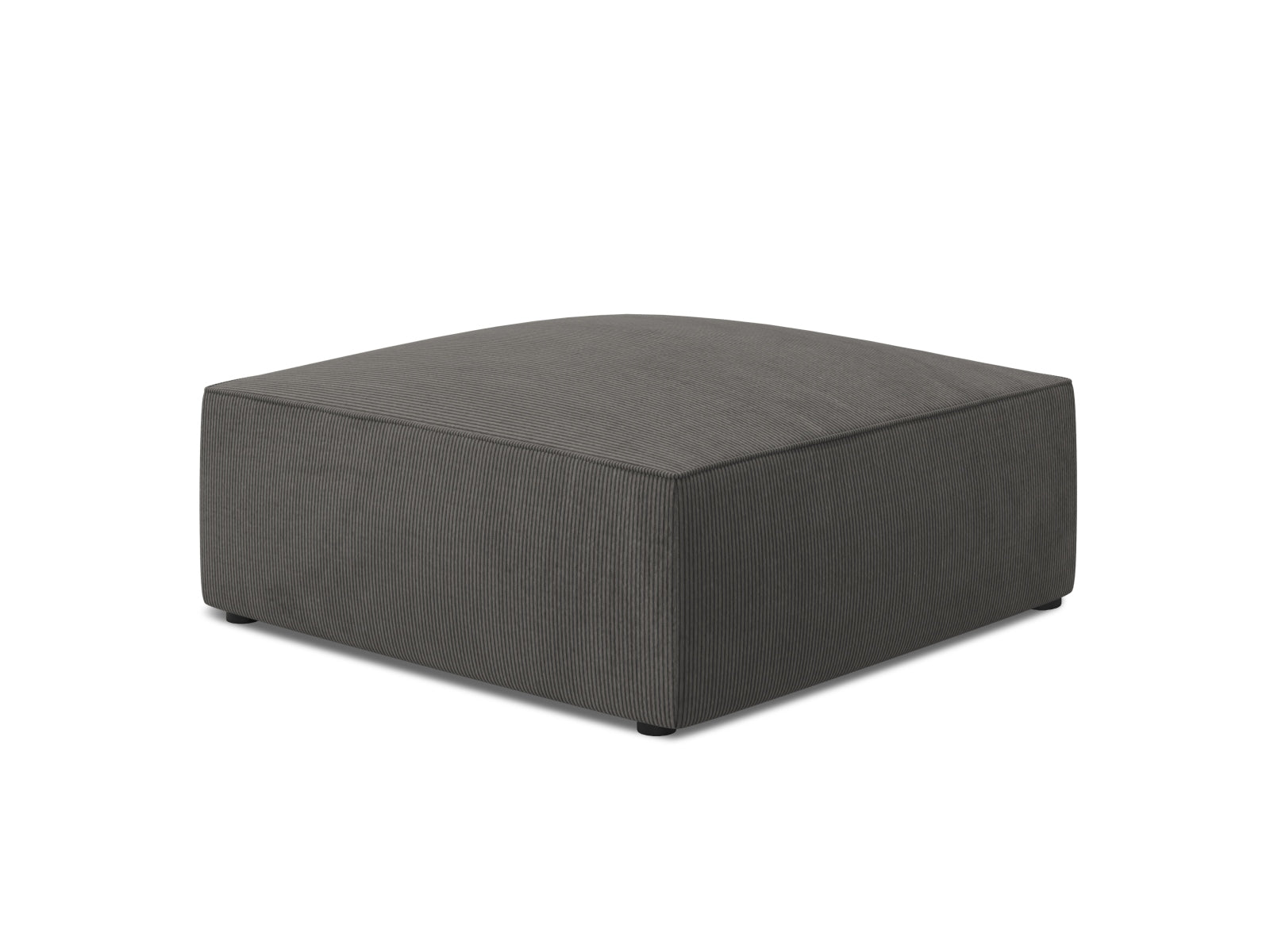 Stylischer Ruby Pouf in tiefem Dunkelgrau von Micadoni, perfekt für moderne Interiors. Bietet zusätzlichen Sitzplatz und setzt Akzente.