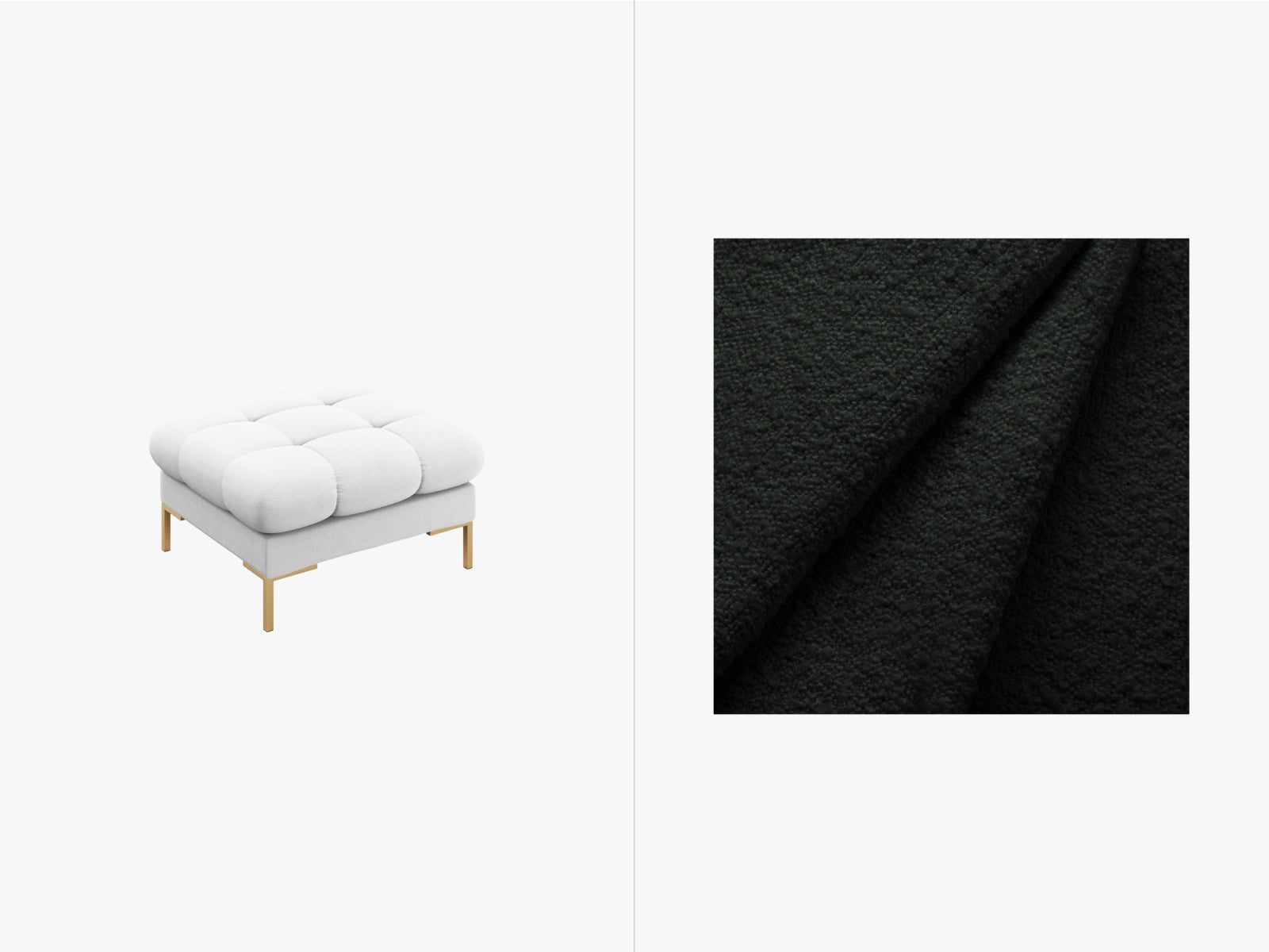 Mamaia Pouf 1 Sitz in Black/Gold präsentiert im Onlineshop von KAQTU Design AG. Pouf ist von Micadoni