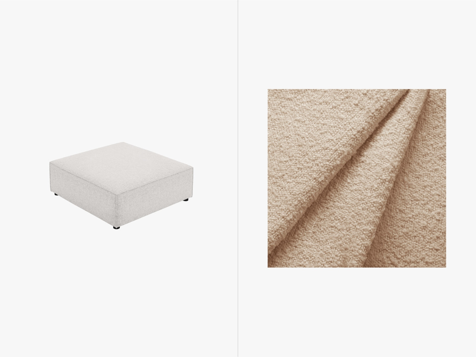 Jodie Boucle Pouf 1 Sitz in Beige präsentiert im Onlineshop von KAQTU Design AG. Pouf ist von Micadoni