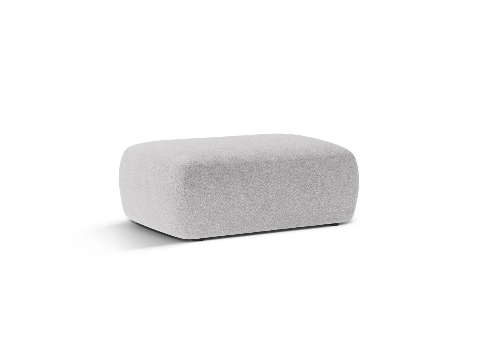 Stylischer 1-Sitzer Pouf Kate in hellem Grau, ideal für moderne Wohnräume. Bequem und vielseitig einsetzbar, von Micadoni.