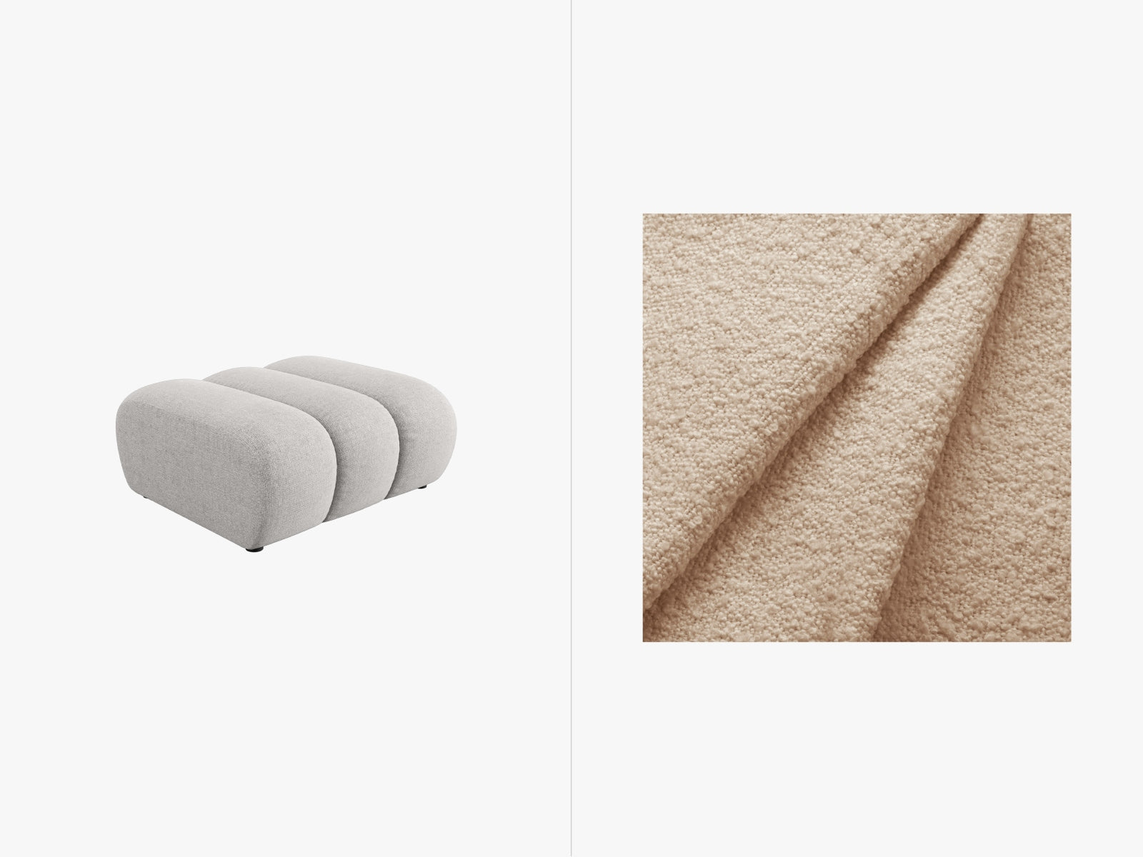 Lupine Pouf 1 Sitz in Beige-Baloo präsentiert im Onlineshop von KAQTU Design AG. Pouf ist von Micadoni