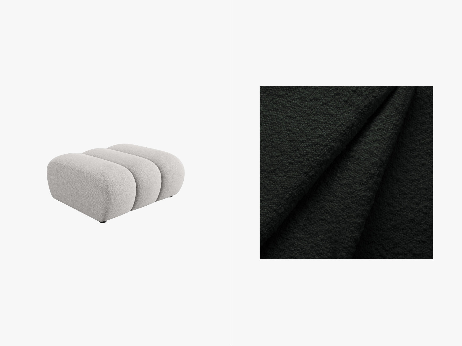Lupine Pouf 1 Sitz in Black präsentiert im Onlineshop von KAQTU Design AG. Pouf ist von Micadoni