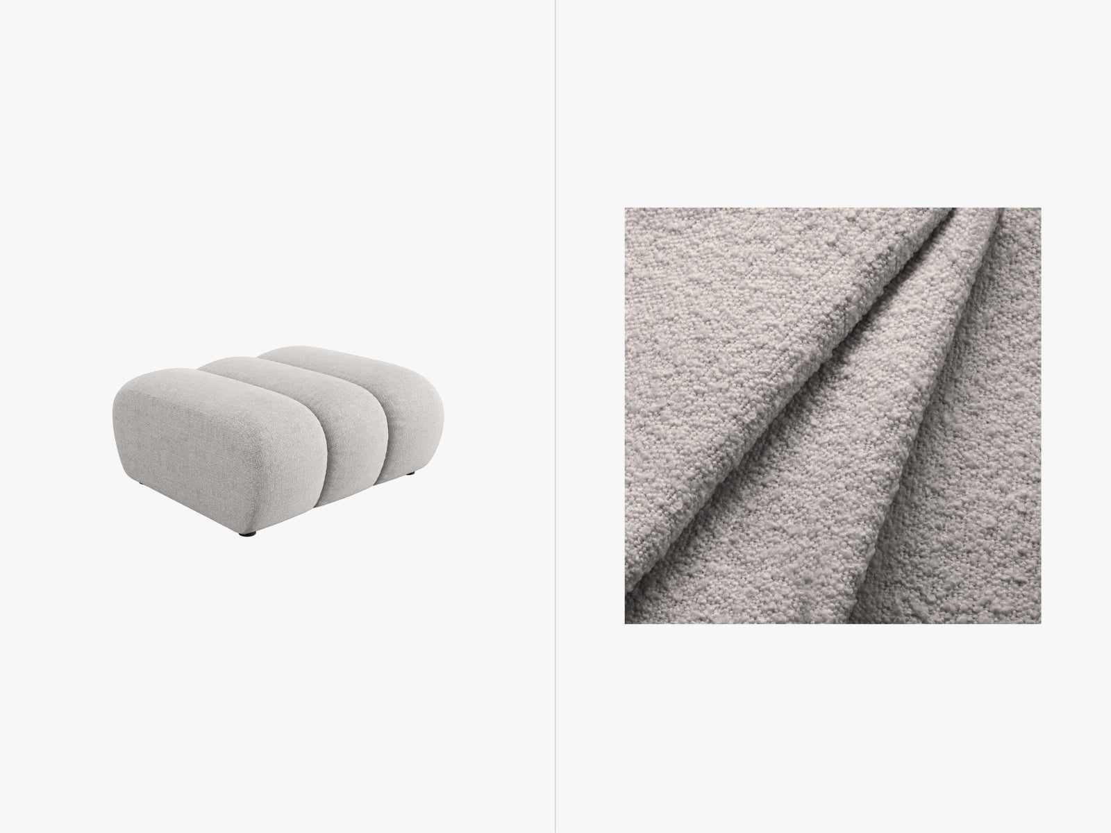 Lupine Pouf 1 Sitz in Light Grey-Baloo präsentiert im Onlineshop von KAQTU Design AG. Pouf ist von Micadoni