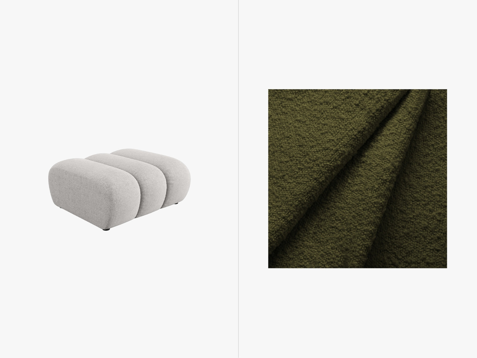 Lupine Pouf 1 Sitz in Dark Olive Green präsentiert im Onlineshop von KAQTU Design AG. Pouf ist von Micadoni
