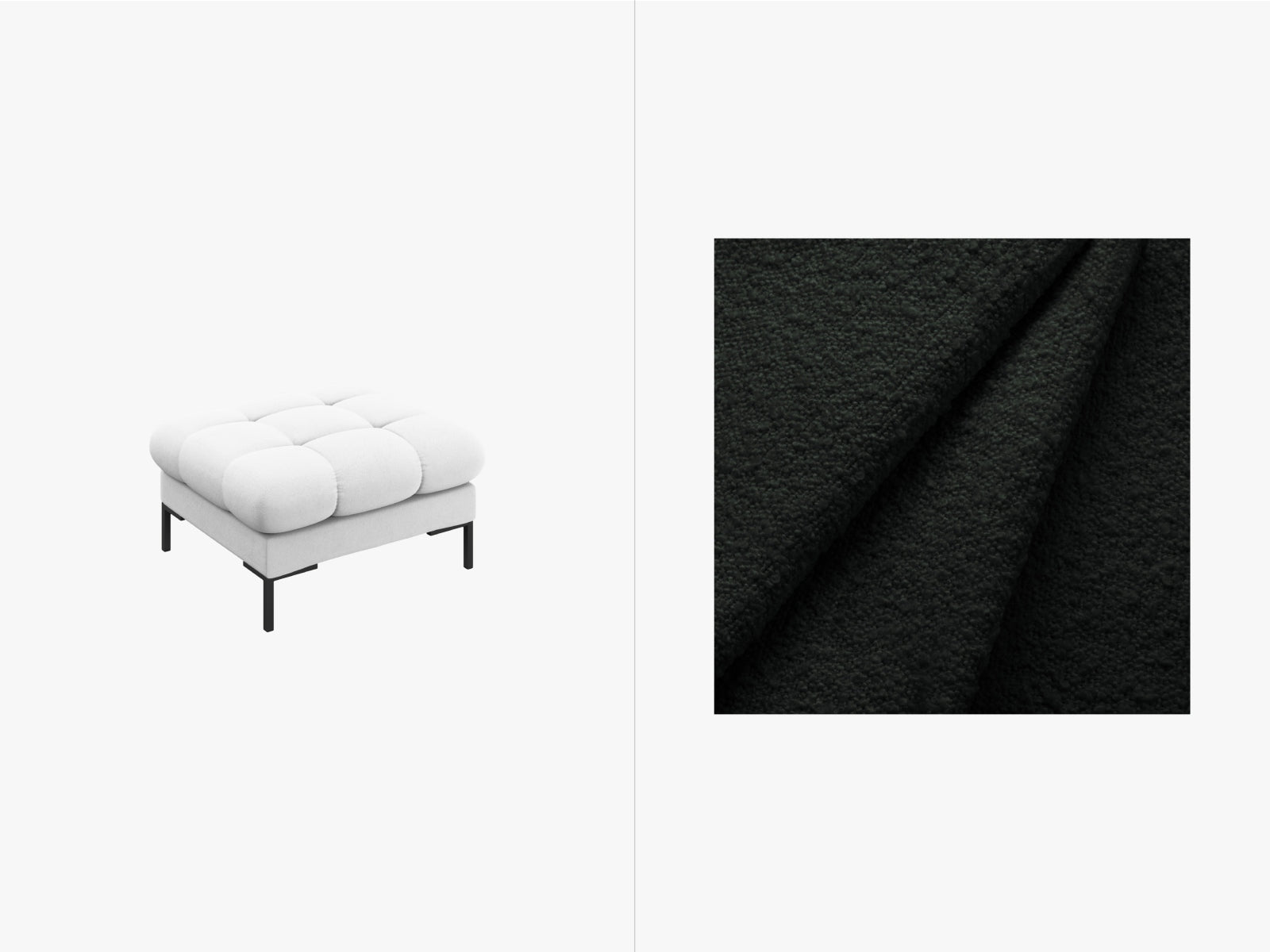 Mamaia Pouf 1 Sitz in Black/Schwarz präsentiert im Onlineshop von KAQTU Design AG. Pouf ist von Micadoni