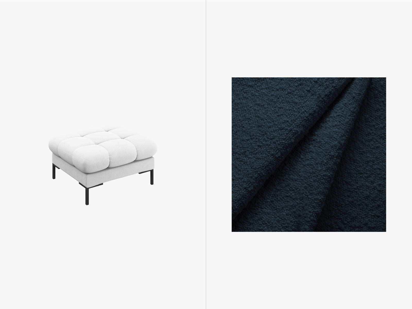 Mamaia Pouf 1 Sitz in Dark Blue/Schwarz präsentiert im Onlineshop von KAQTU Design AG. Pouf ist von Micadoni