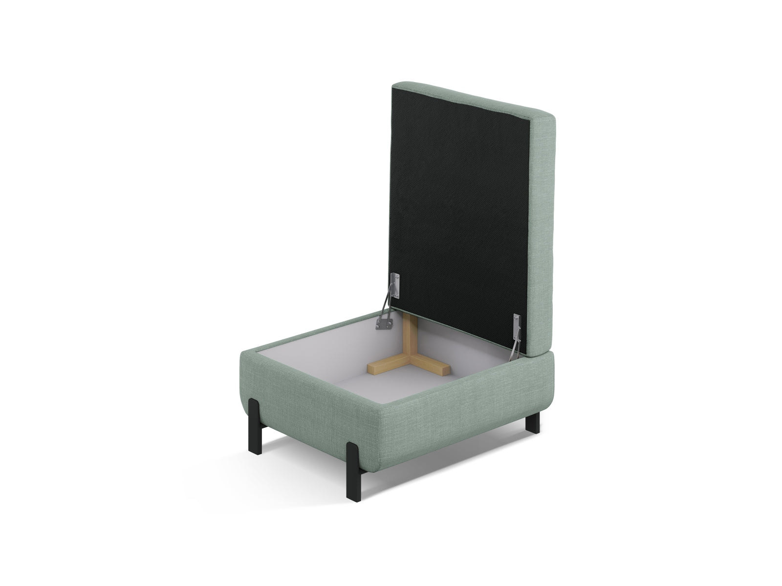 Gloria Pouf mit Stauraum 1 Sitzer in Mint-Bjorn präsentiert im Onlineshop von KAQTU Design AG. Modulares Sofa ist von Micadoni