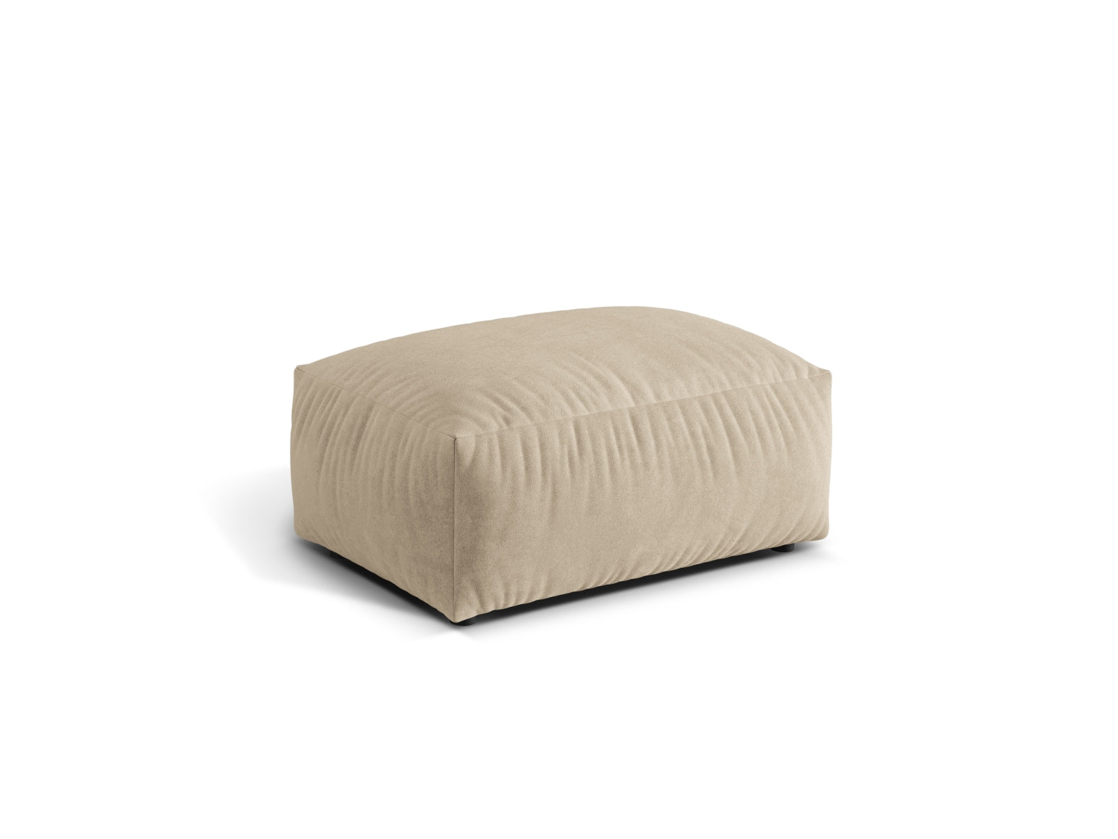 Eleganter Martina Pouf in zartem Beige, perfekt für entspannte Momente oder als stilvolles Accessoire in jedem Raum.