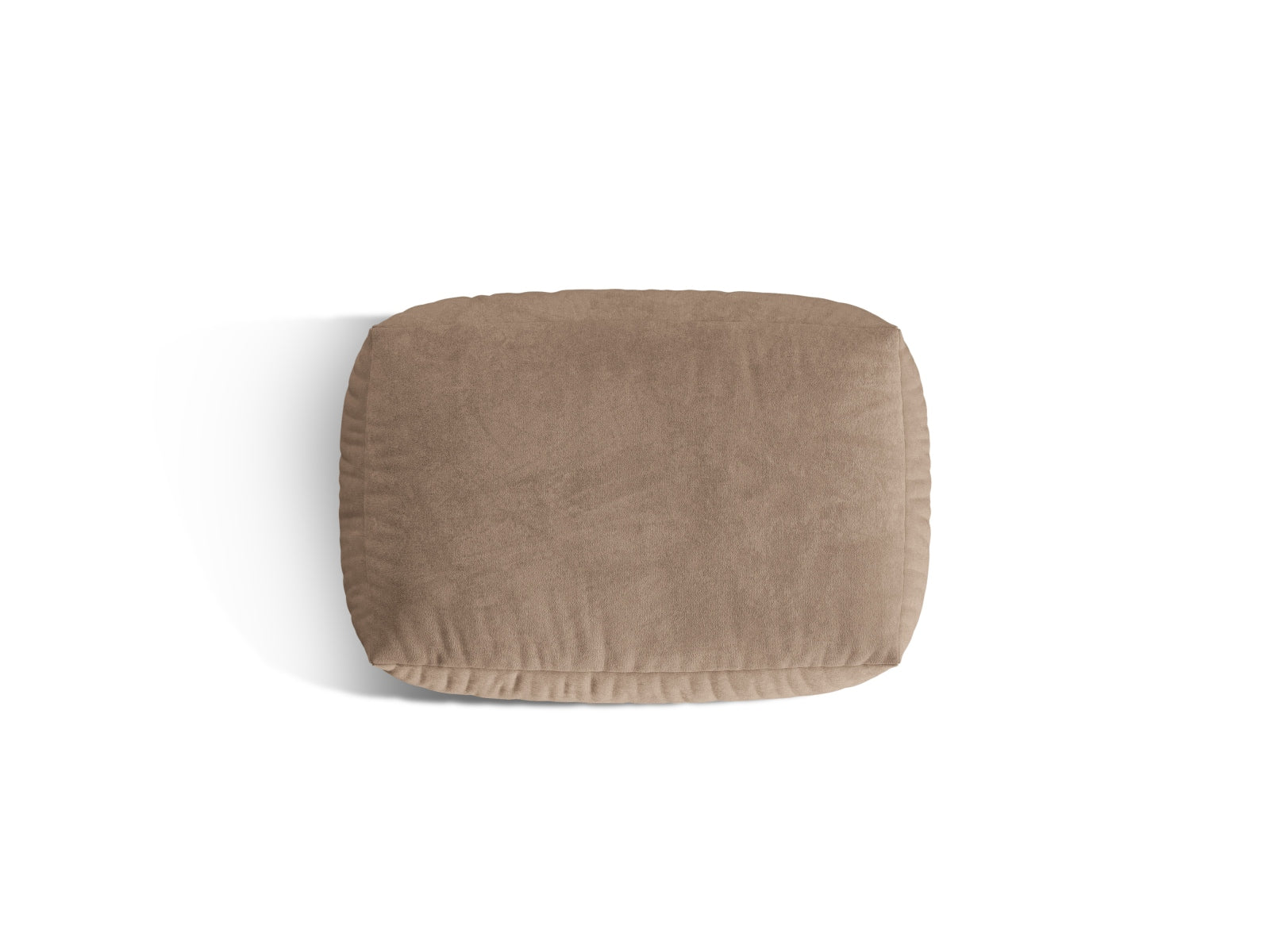 Moderner Martina Pouf in sanftem Dunkelbeige, bietet zusätzlichen Komfort und Stil für jedes Zuhause. Ideal als Sitz oder Ablage.