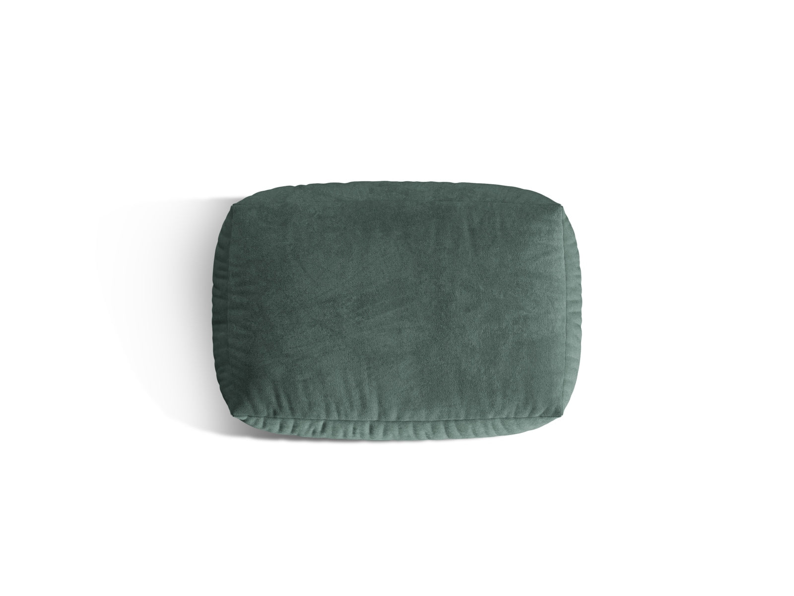 Eleganter Martina Pouf in trendigem Petrol-Vogue, vielseitig einsetzbar als Sitz oder Ablage, bringt modernen Flair in Ihr Zuhause.