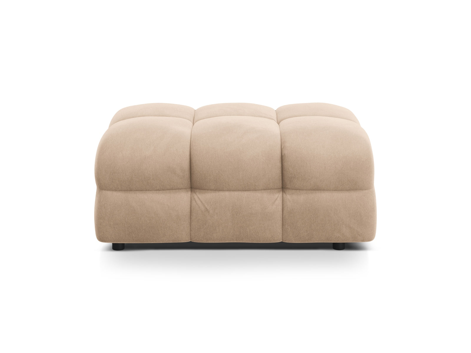 Kendal Velour Pouf 1 Sitzer in Almond Beige präsentiert im Onlineshop von KAQTU Design AG. Modulares Sofa ist von Micadoni