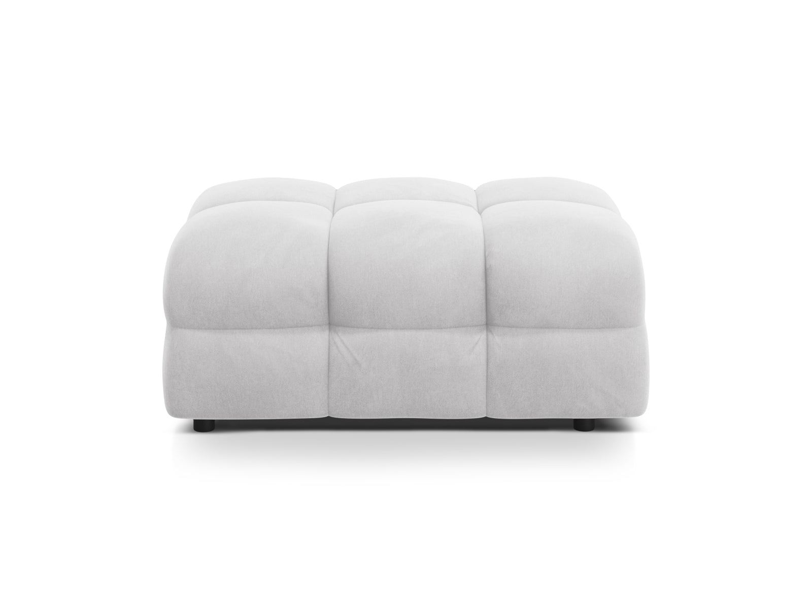 Kendal Velour Pouf 1 Sitzer in Light Grey-Magic Velvet präsentiert im Onlineshop von KAQTU Design AG. Modulares Sofa ist von Micadoni