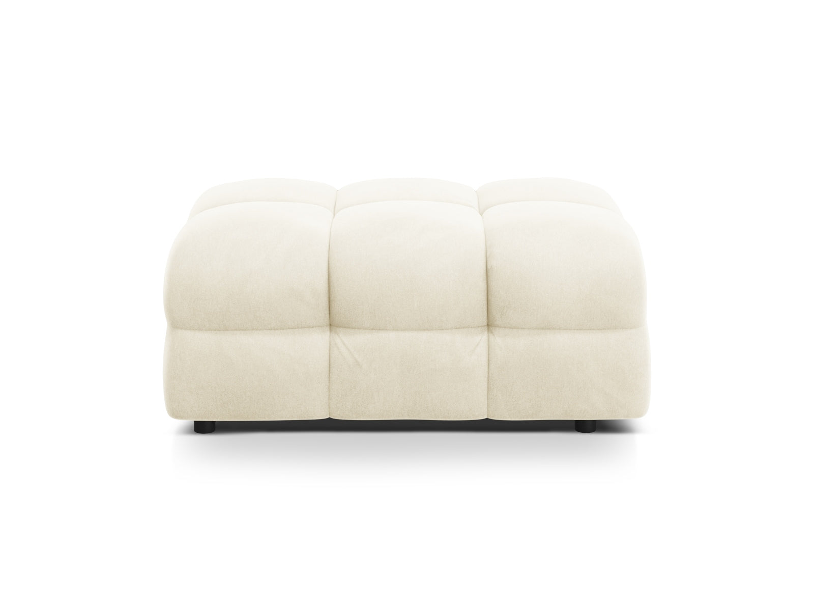 Kendal Velour Pouf 1 Sitzer in Ivory präsentiert im Onlineshop von KAQTU Design AG. Modulares Sofa ist von Micadoni