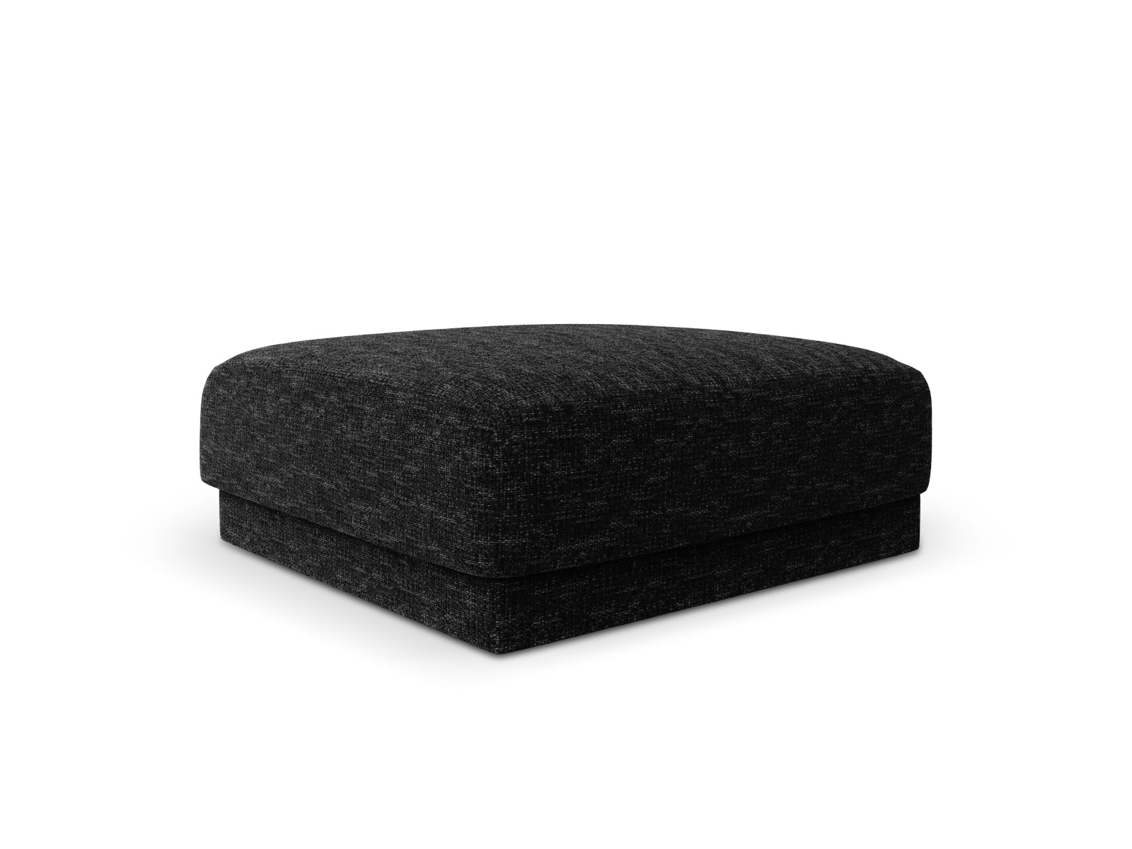 Eleganter Miley Pouf von Micadoni in stilvollem Schwarz, ideal für jeden Wohnraum. Bequem und vielseitig einsetzbar.