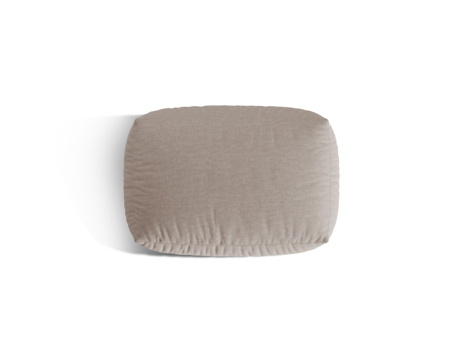 Moderner Martina Pouf in sanftem Dunkelbeige, bietet zusätzlichen Komfort und Stil für jedes Zuhause. Ideal als Sitz oder Ablage.