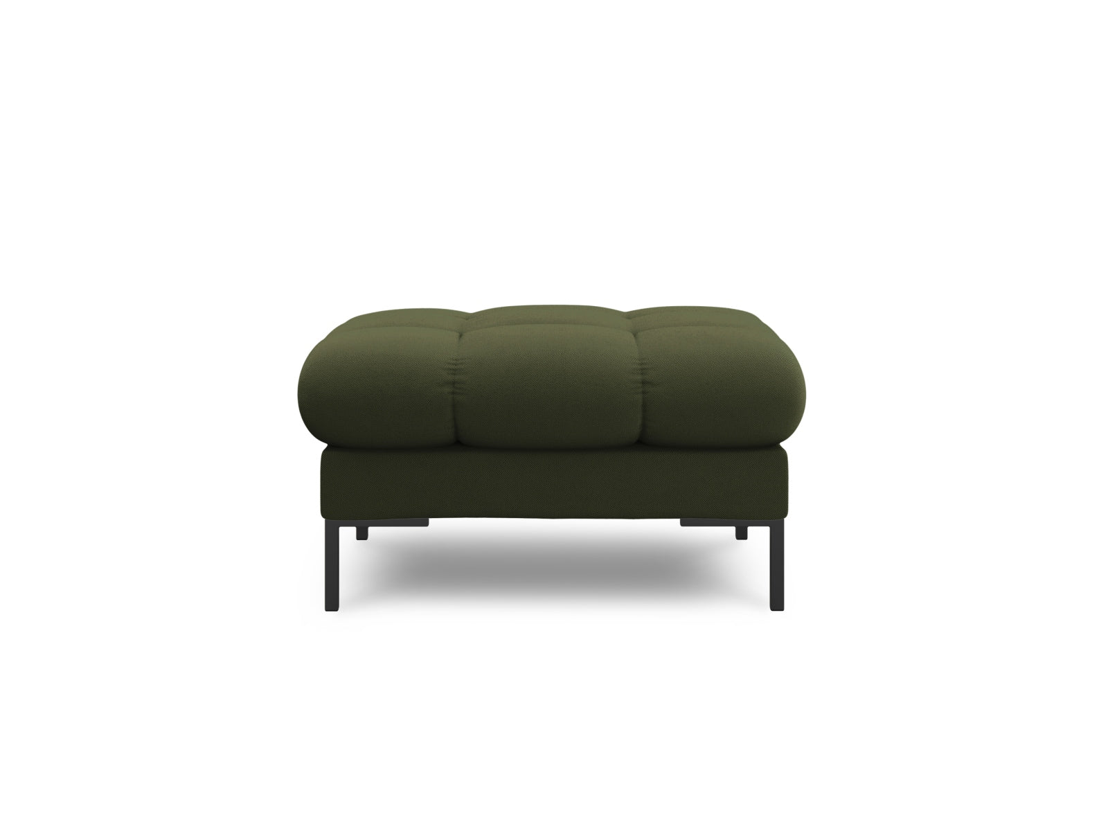 Stylischer Mamaia Pouf von Micadoni in elegantem Grün und Schwarz, ideal für jeden Wohnraum als bequemer Sitzplatz.