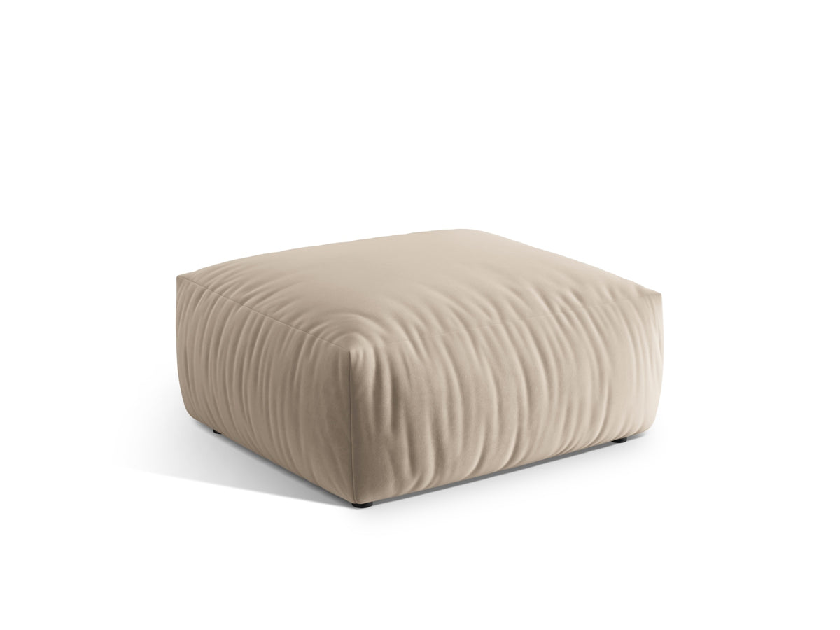 Chris Velour Pouf 1 Sitzer in Ecru-Casino präsentiert im Onlineshop von KAQTU Design AG. Modulares Sofa ist von Micadoni