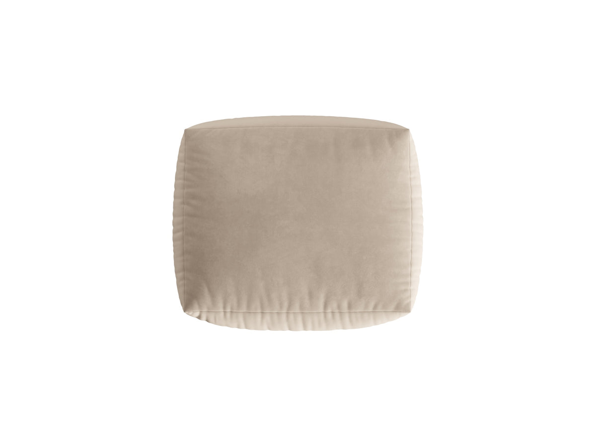 Chris Velour Pouf 1 Sitzer in Ecru-Casino präsentiert im Onlineshop von KAQTU Design AG. Modulares Sofa ist von Micadoni