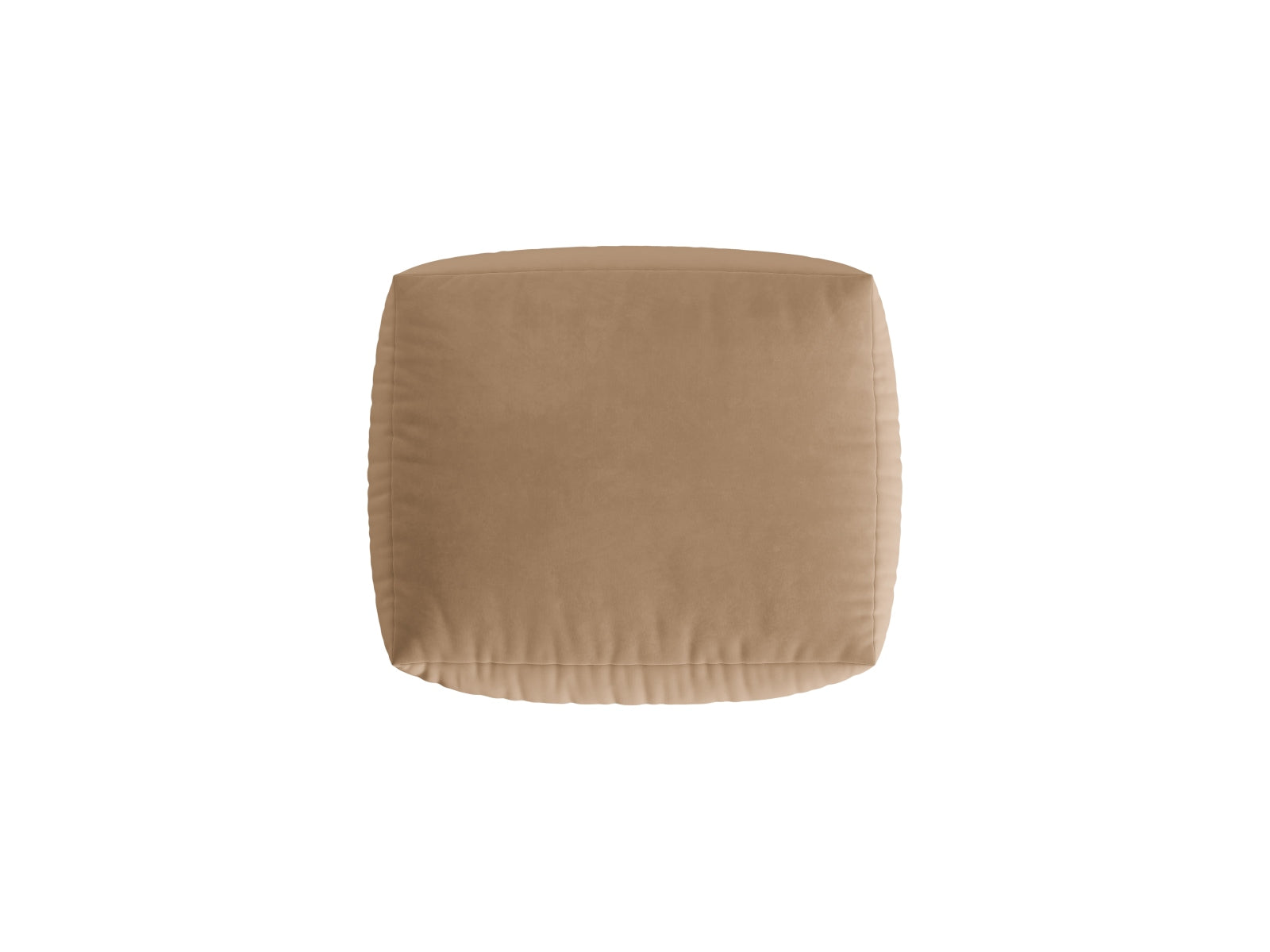 Stylischer Chris Velour Pouf 1 Sitzer in Sand-Casino, perfekt für moderne Interiors. Teil der vielseitigen Sofaserie von Micadoni.