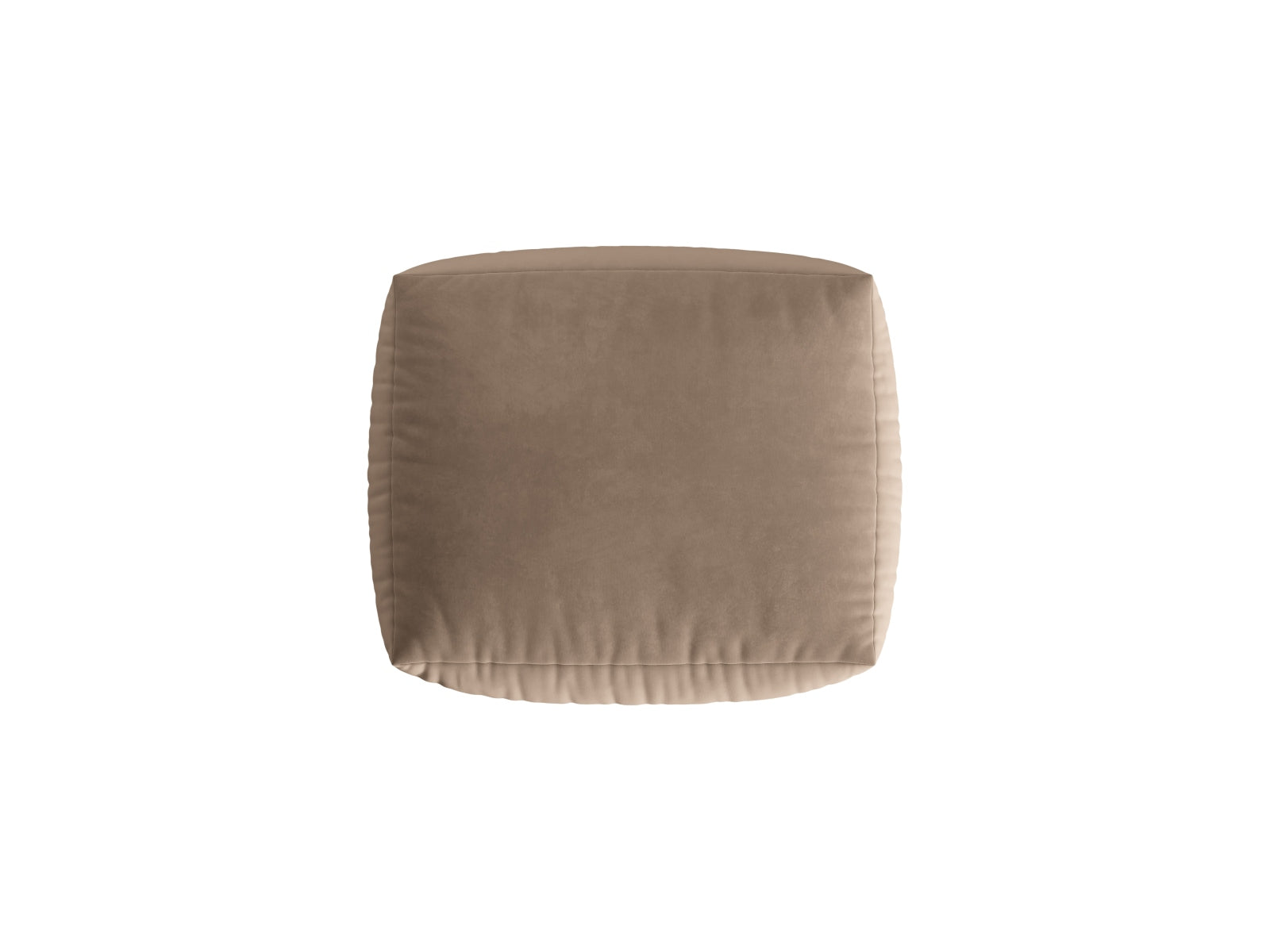 Stylischer Chris Velour Pouf 1 Sitzer in warmem Braun, perfekt für moderne Interiors. Teil der vielseitigen Sofaserie von Micadoni.