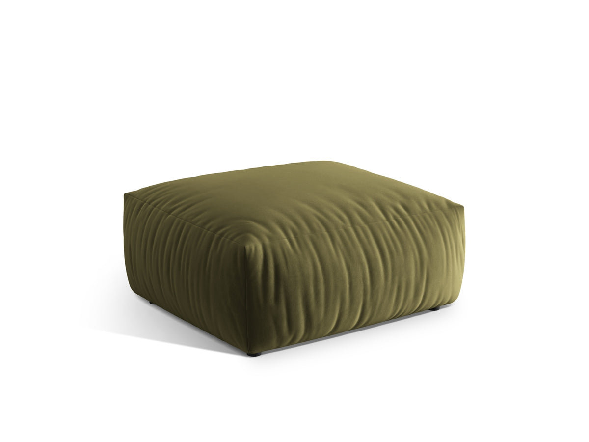Chris Velour Pouf 1 Sitzer in Light Green-Casino präsentiert im Onlineshop von KAQTU Design AG. Modulares Sofa ist von Micadoni